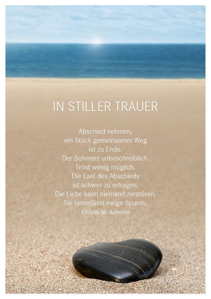 In stiller Trauer (Stein/Sand)