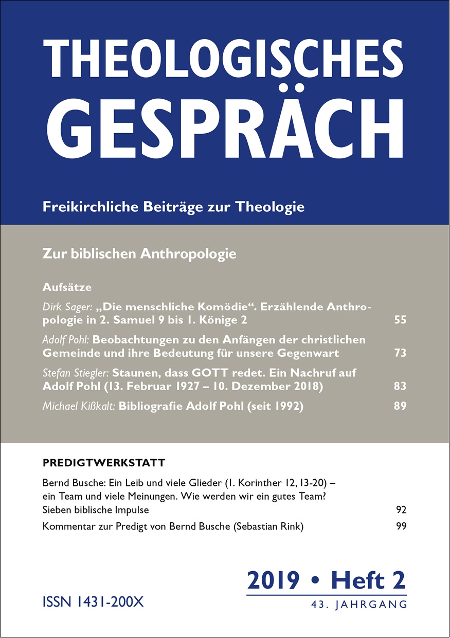 Theologisches Gespräch 02/2019