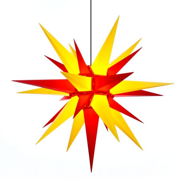 Herrnhuter Stern i8 - gelb-rot ca. 80 cm